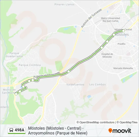 498A Bus Line Map