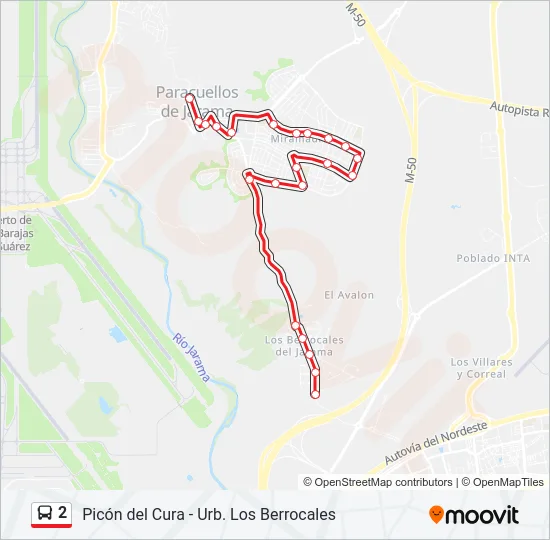 2 Bus Line Map