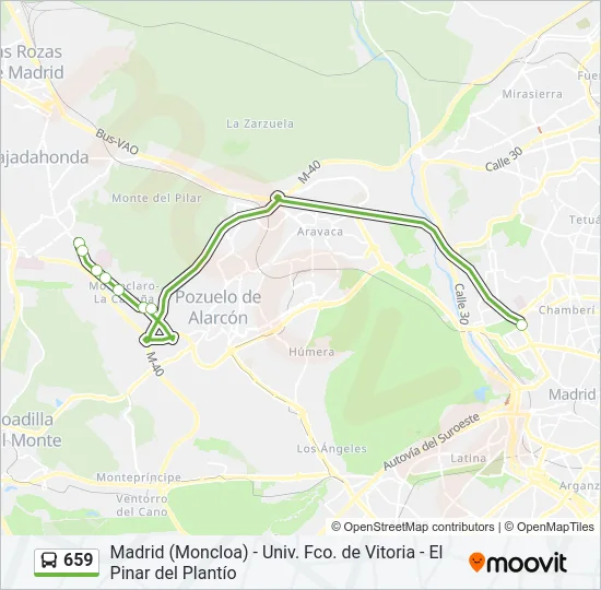 659 Bus Line Map
