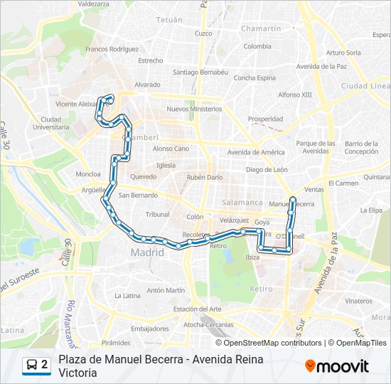 2 Bus Line Map