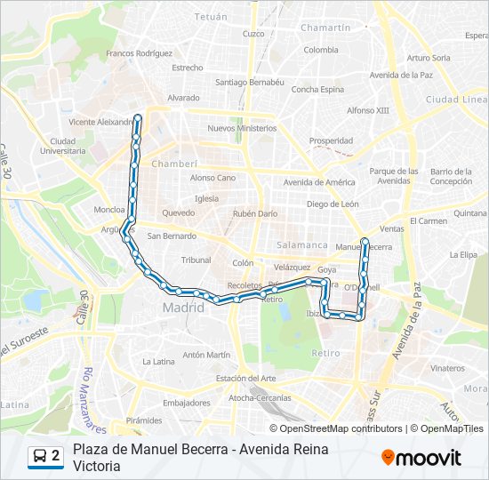 Mapa de 2 de autobús