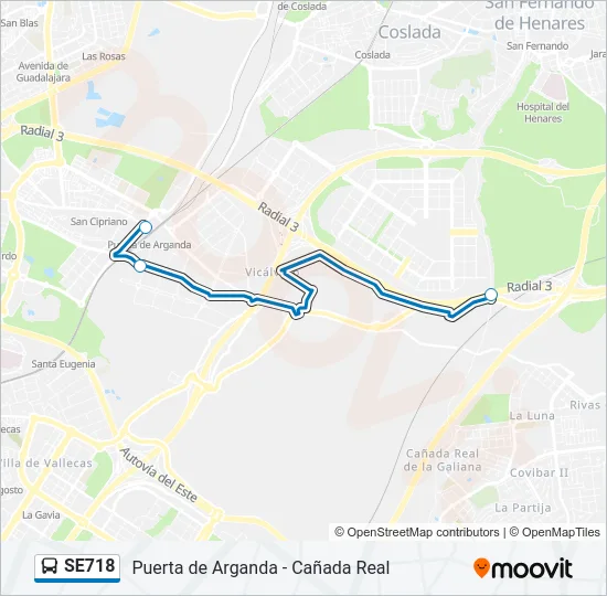 SE718 Bus Line Map