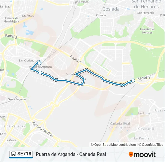 SE718 Bus Line Map