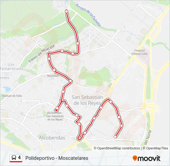 4 Bus Line Map
