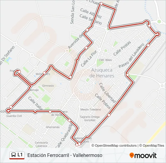 L1 Bus Line Map