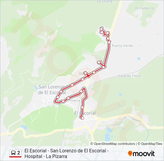 2 Bus Line Map