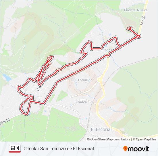 4 bus Mapa de línia