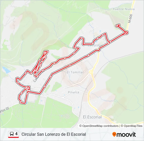 4 Bus Line Map
