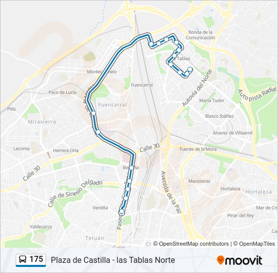 175 Bus Line Map