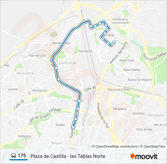 175 Bus Line Map