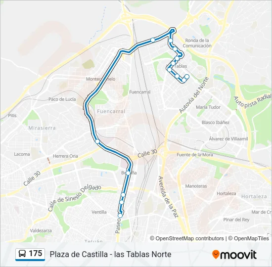 175 Bus Line Map