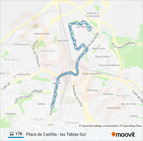 176 Bus Line Map