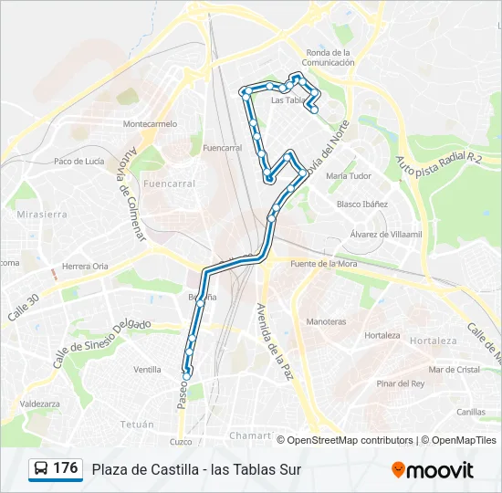 176 Bus Line Map