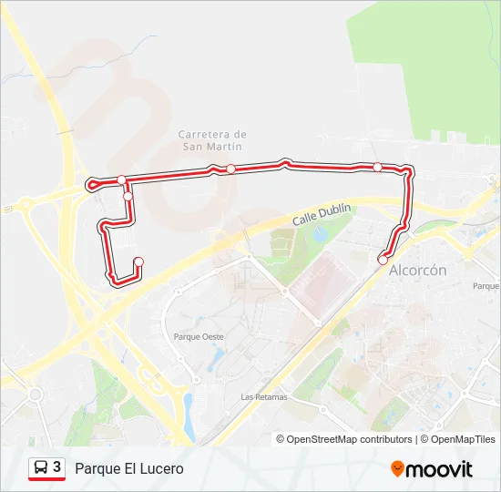 3 Bus Line Map