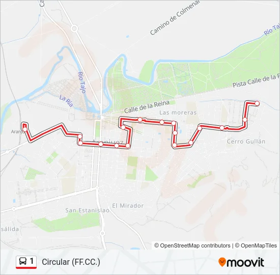 1 Bus Line Map