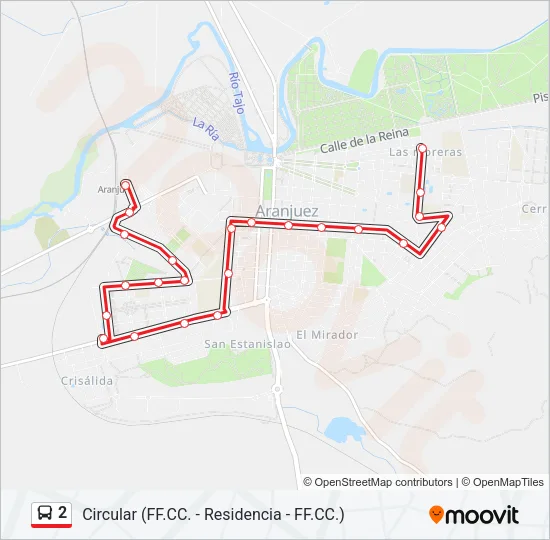 2 Bus Line Map