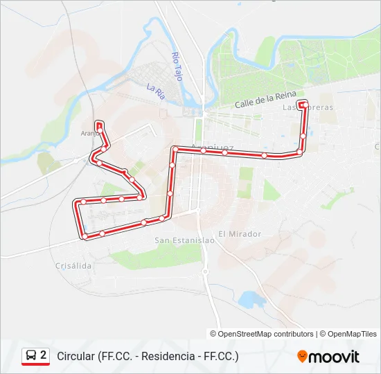 2 Bus Line Map