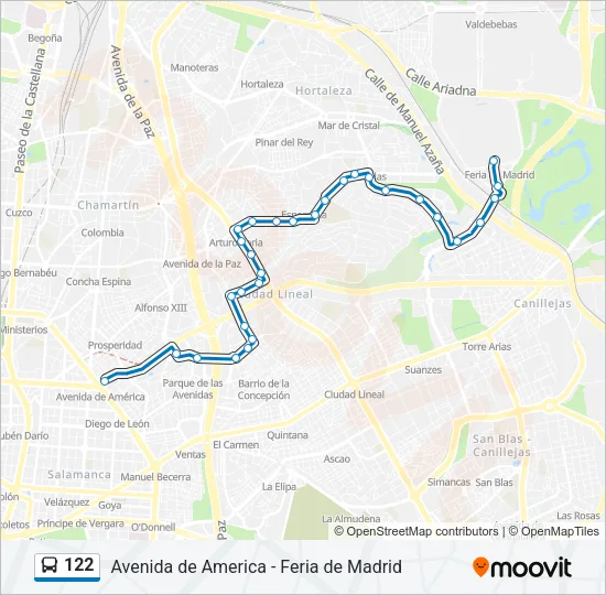 122 Bus Line Map