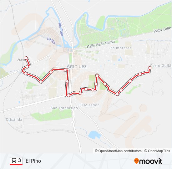 Mapa de 3 de autobús