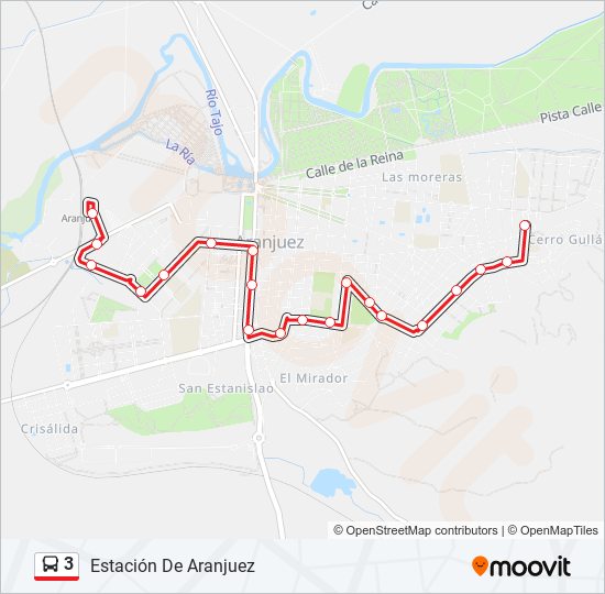 Mapa de 3 de autobús