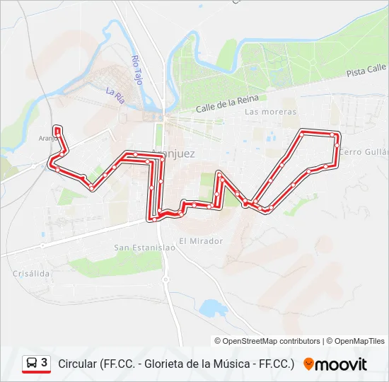 3 Bus Line Map