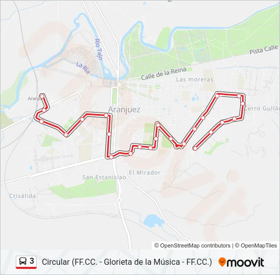 3 Bus Line Map