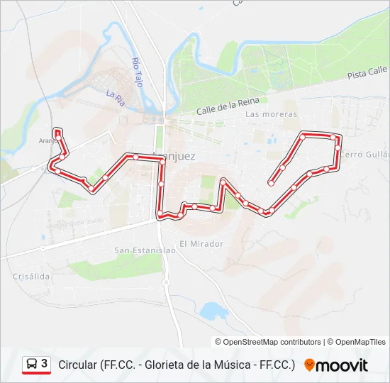 3 Bus Line Map