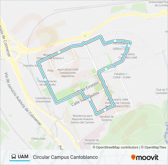 UAM Bus Line Map
