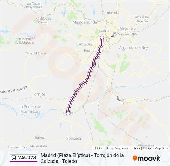 VAC023 Bus Line Map