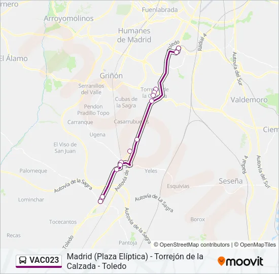 VAC023 Bus Line Map