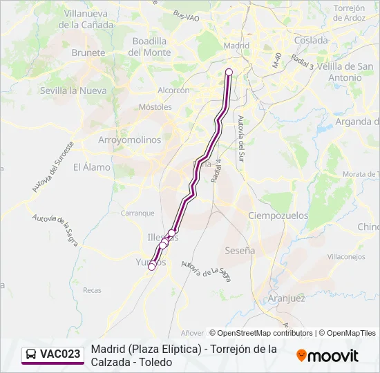 VAC023 Bus Line Map