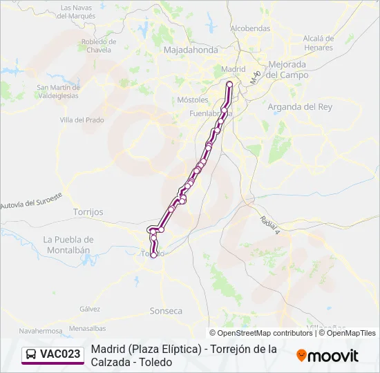 VAC023 Bus Line Map