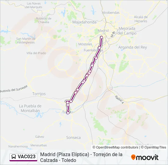 VAC023 Bus Line Map