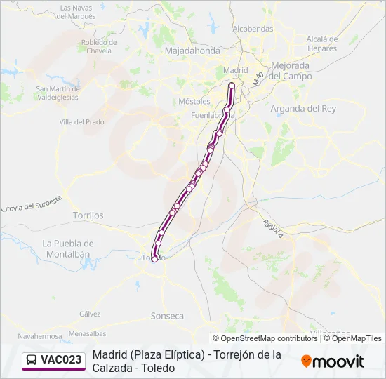 VAC023 Bus Line Map