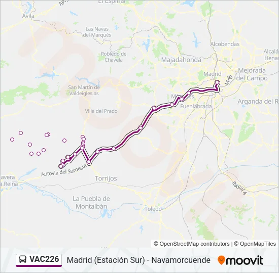 VAC226 Bus Line Map