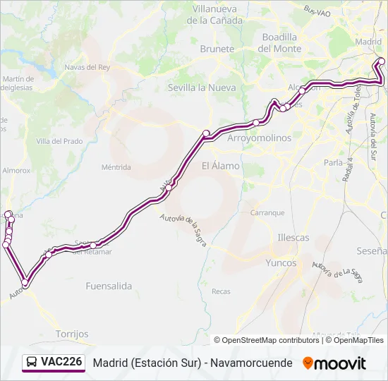 VAC226 Bus Line Map