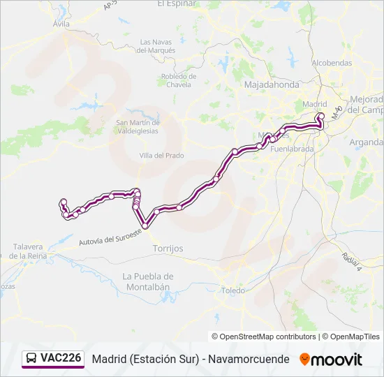 VAC226 Bus Line Map