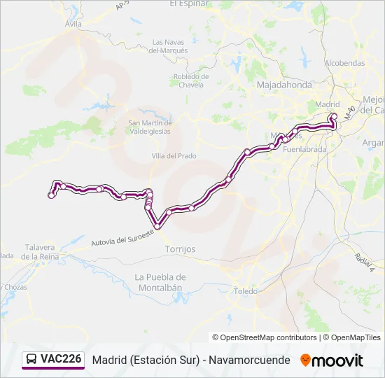 VAC226 Bus Line Map