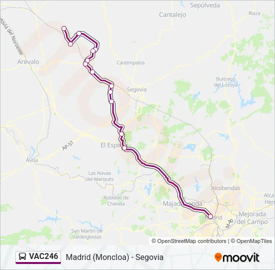 VAC246 Bus Line Map