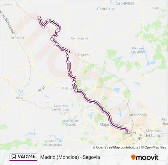 VAC246 Bus Line Map