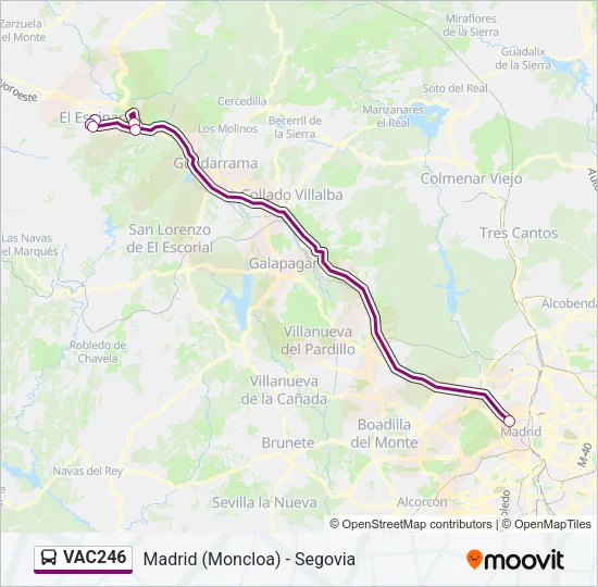 VAC246 Bus Line Map