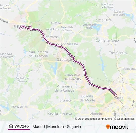 VAC246 Bus Line Map