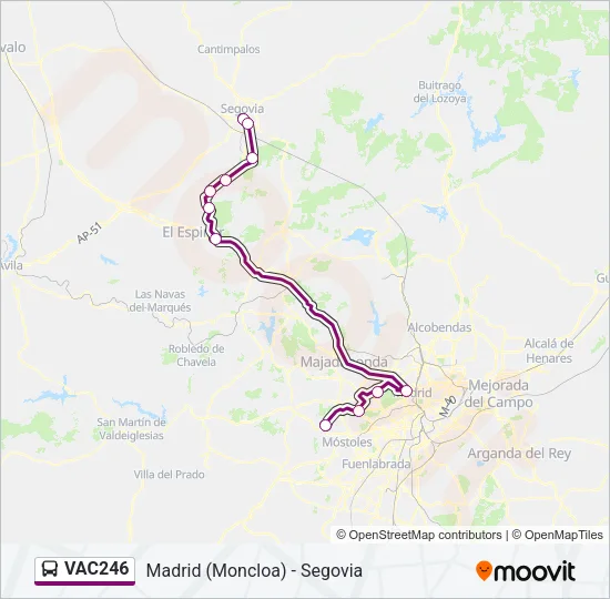 VAC246 Bus Line Map