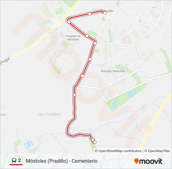 2 Bus Line Map