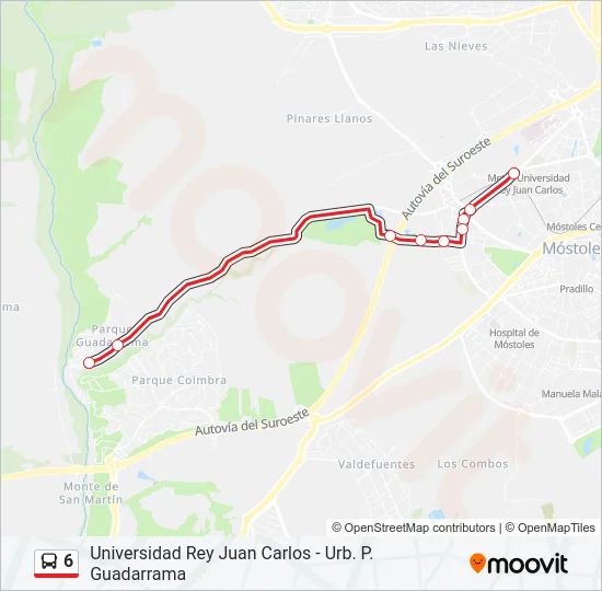 6 Bus Line Map