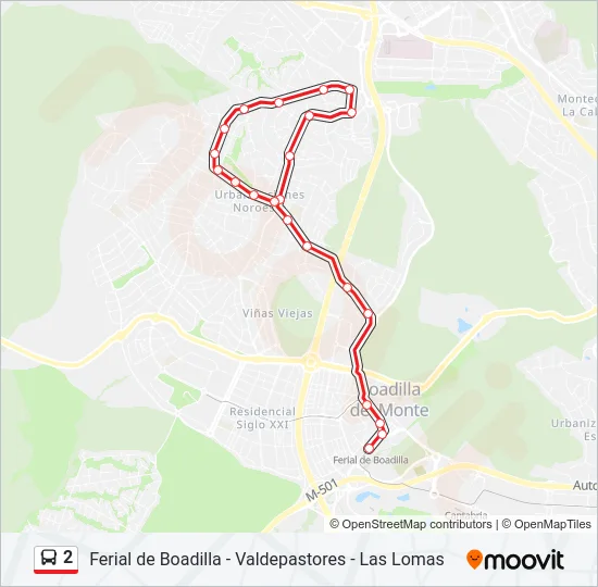 2 Bus Line Map