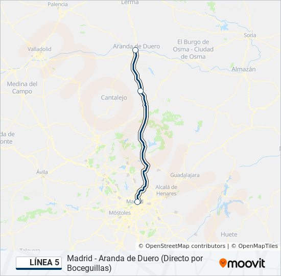 LÍNEA 5 bus Line Map