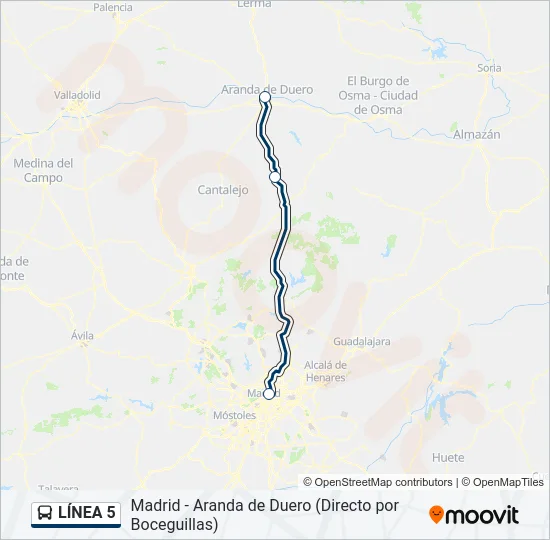 LÍNEA 5 Bus Line Map