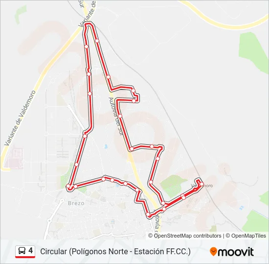 4 Bus Line Map