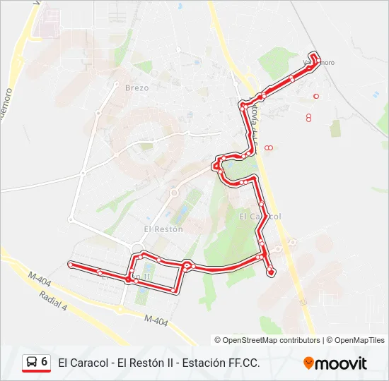 6 Bus Line Map